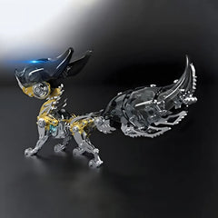 The Mechanical Fox model featuring a translucent black shell and visible gold and silver inner gearwork