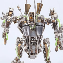 Detailed back view against a white background, highlighting the vector nozzles and the segmented abdominal armor of the high-energy tactical mech.