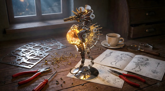 15 Hours to Glory: Building the 2100-Piece "Celestial" Steampunk Seahorse (DIY Lamp Guide)