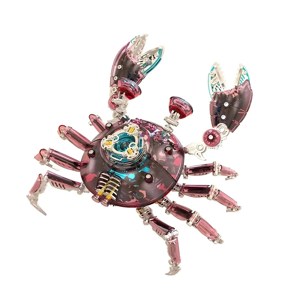 The Cyberpunk Mechanical Crab 'Guardian' with pink translucent armor