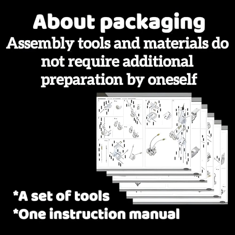 Image showing the provided assembly tools and detailed instruction manual for the 900-piece DIY kit.