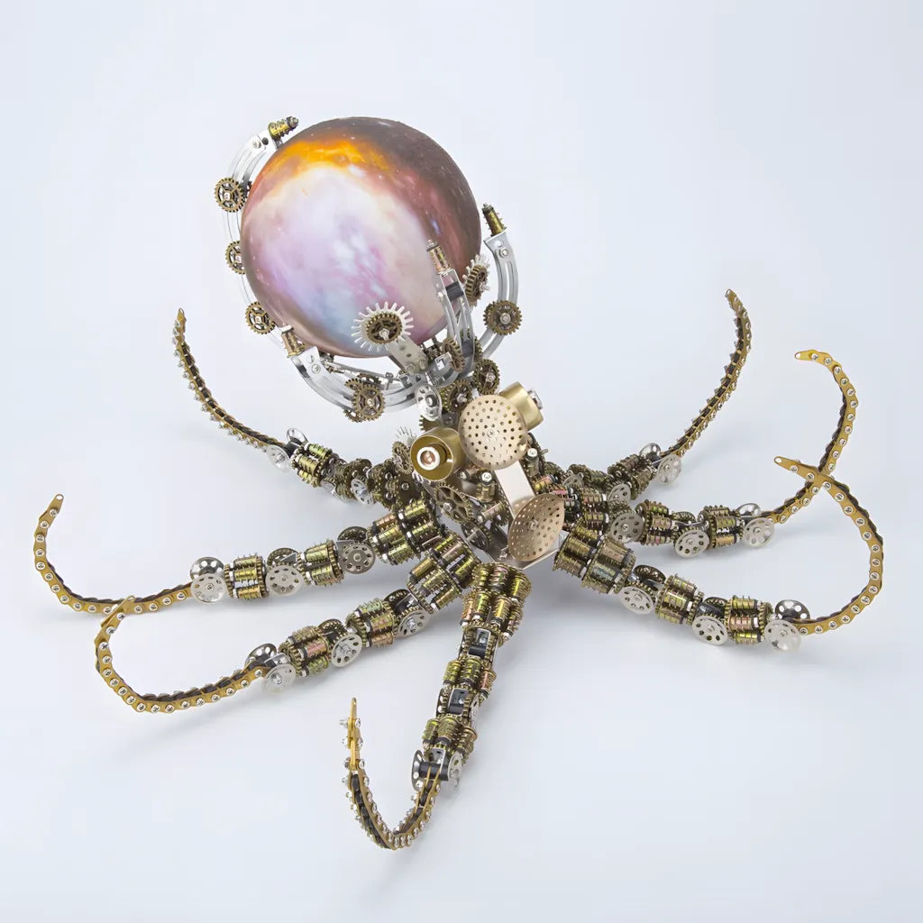 The Mechanical Octopus model featuring the colorful 'Galaxy' orb, showcasing its complex tentacles on a white background