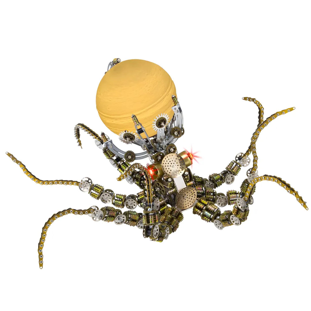 The Mechanical Octopus model featuring the bright yellow 'Sun' orb variant and its expert-level chain-link tentacles