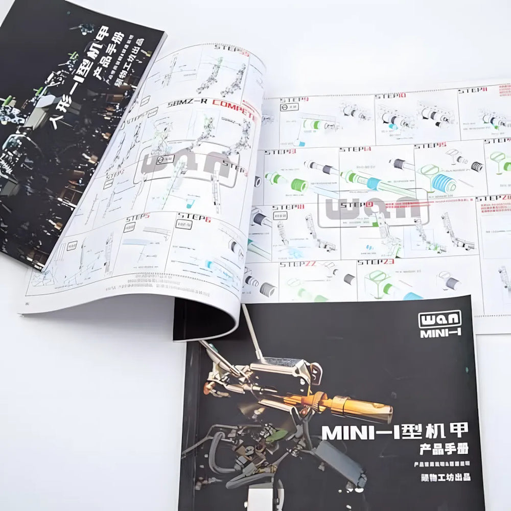 A view of the detailed assembly instruction manual for the XIA-A Mecha Model Kit, demonstrating the multi-step building process.